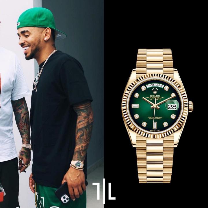 Rolee x Oyster Perpetual Day Date Diamond Gold-Green 40 Battery