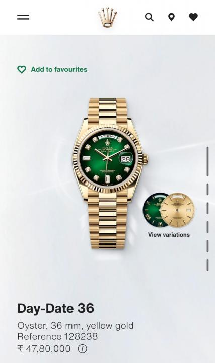 Alternative view of Rolee x Oyster Perpetual Day Date Diamond Gold-Green 40 Battery