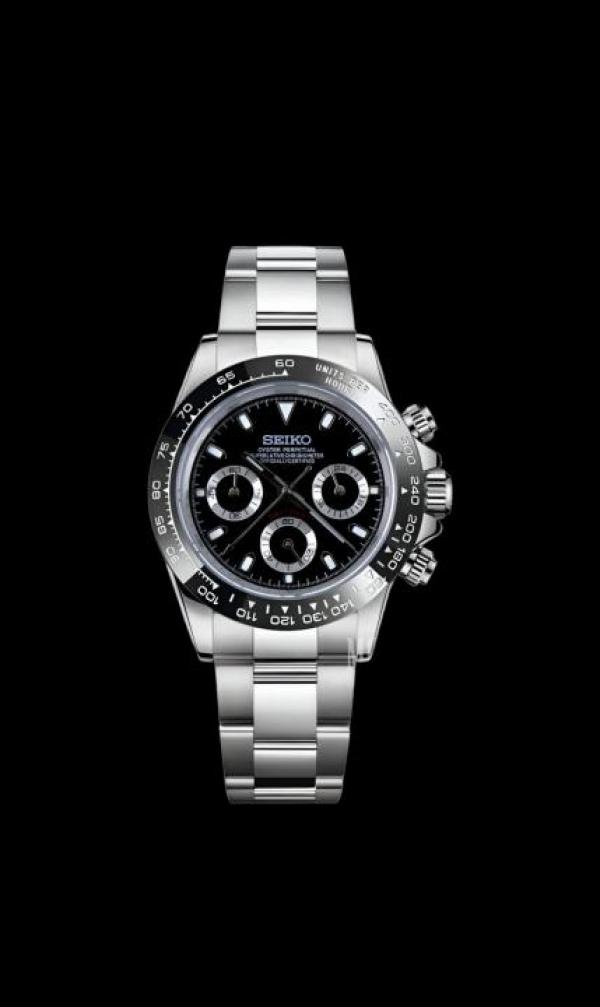SEIK O DAYTONA MOD BLACK PANDA 1030