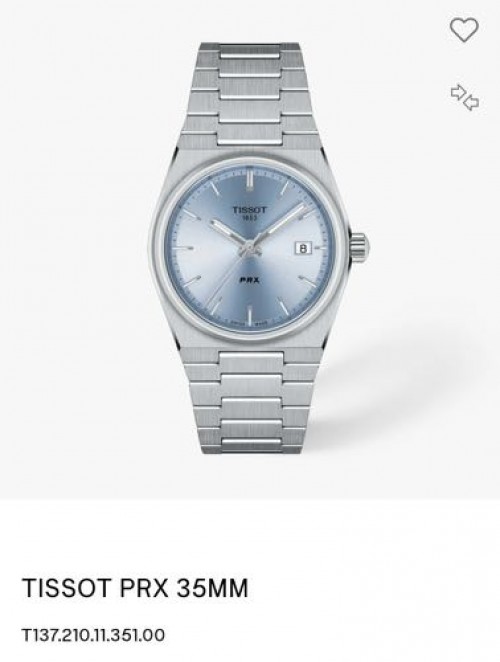 Tissot PRX 35mm Ice Blue Quartz Authentic Store Quality