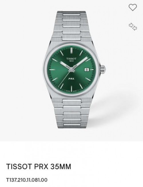 Tissot PRX 35mm Green Quartz Authentic Store Quality