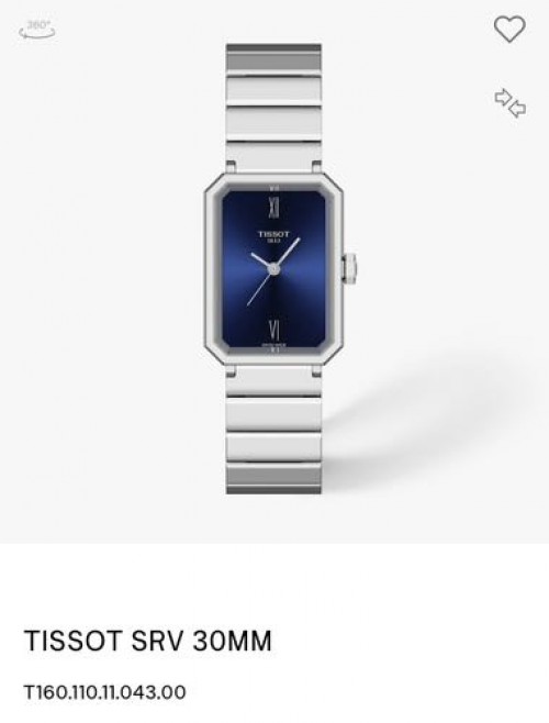 Tissot SRV 30mm Silver Blue Authentic Store Quality