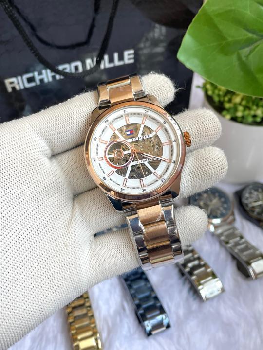 Alternative view of Tommyy Hilfiger Automatic Two Tone Black Dial AT146