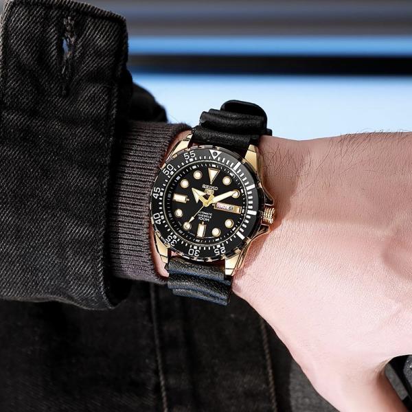Alternative view of Seiko Diver Sports 5 Quartz Black Gold