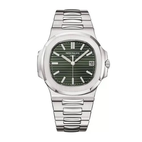 Patek Philippe Nautilus Silver Green Semi ETA