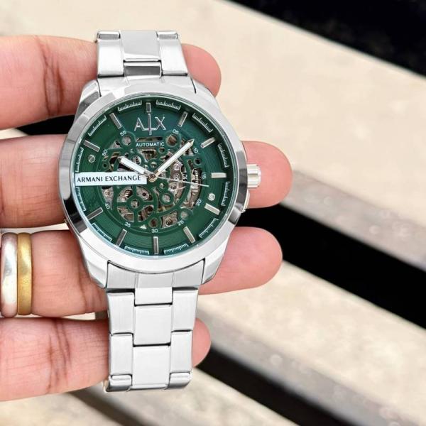 Armaann_i Exchange Ax2418 Hampton Automatic silver green