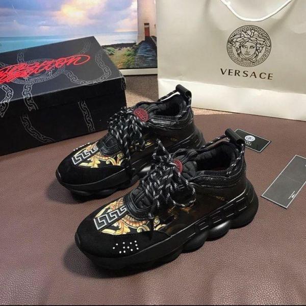 Versace Chain Reaction gold Barocco  chunky chain-link With Original Box