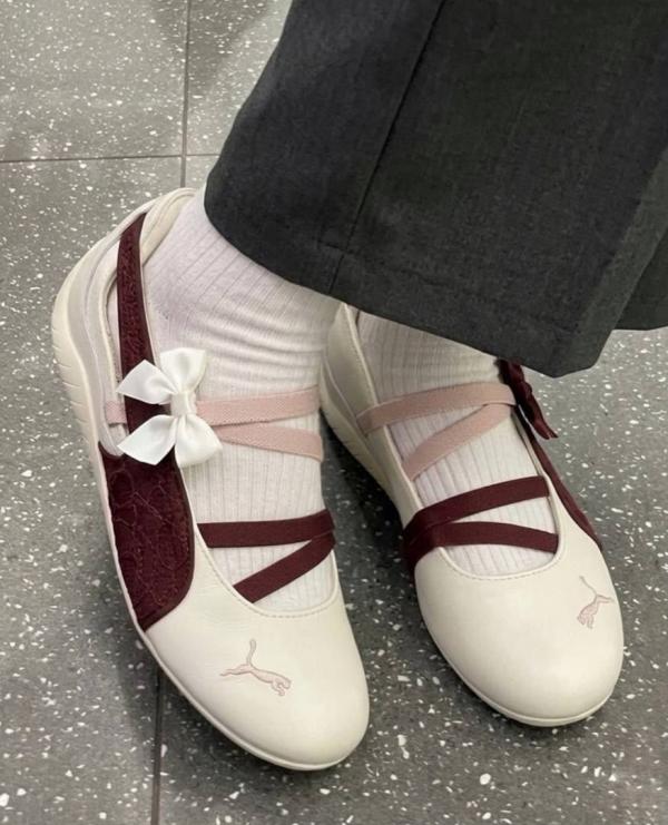 Pumma speedcat ballet lace frosted ivory maroon(609) fix