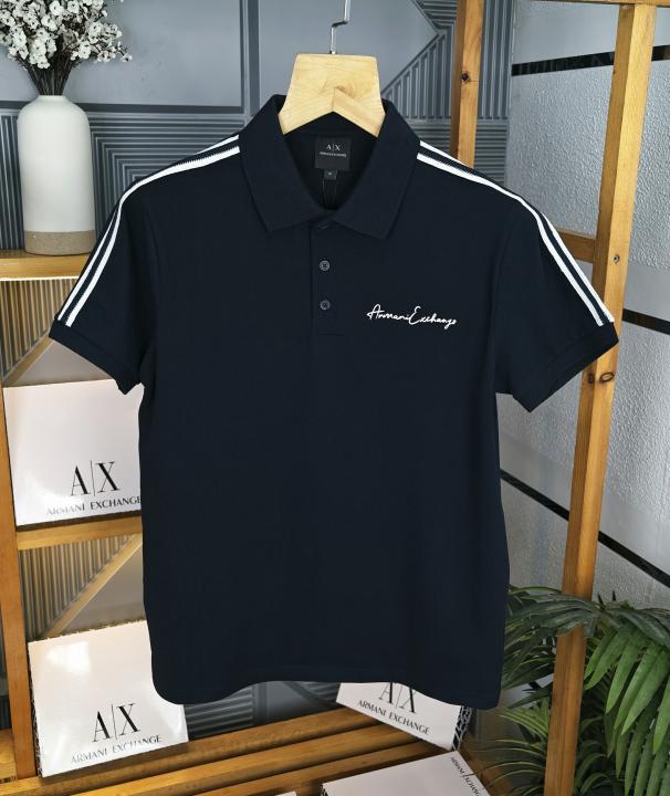 Ax Plain Color T shirt Navy K273-NY