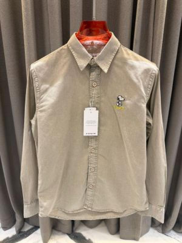 Coac_Cest Logo Full Sleeves Denim Shirt Beige