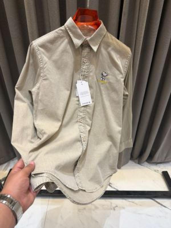 Coac_Cest Logo Full Sleeves Denim Shirt Beige
