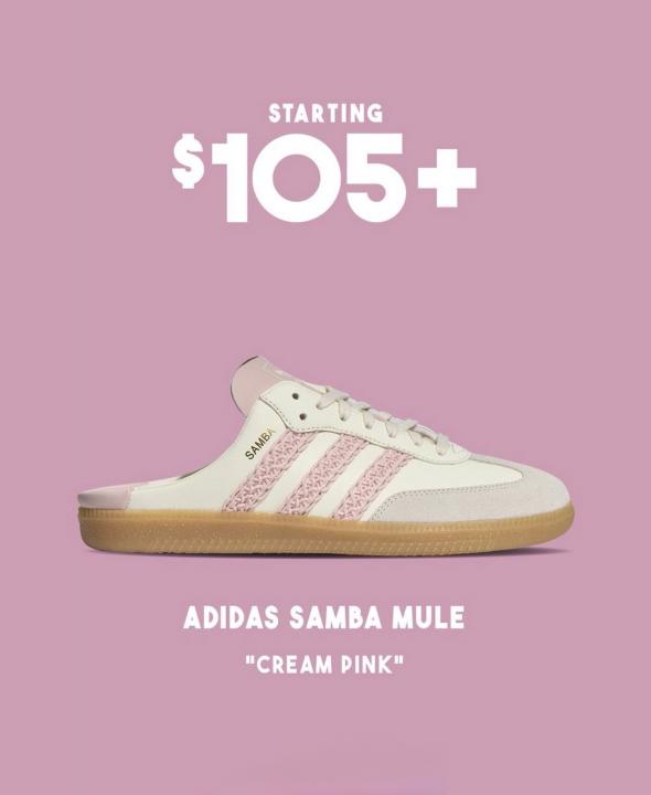 ADIDAAS SAMBA MULE CREAM PINK