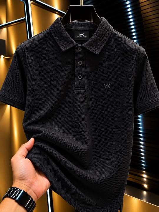 MK Chest Logo Polo T-shirt Black