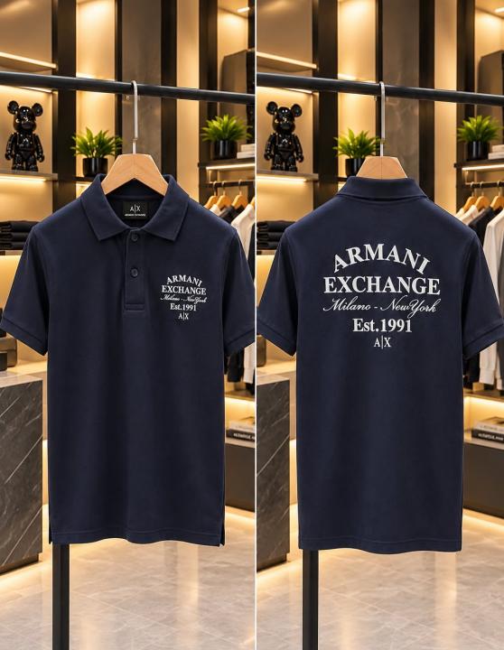 HIGH QUALITY AX ARRWA% NAVY IMP POLO T SHIRT MR549