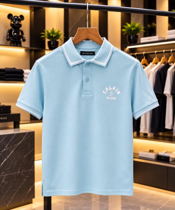 Calvin Klei Imported Matty Cotton Lycra Fabric Very Premium Polo Neck Tshirt CS455