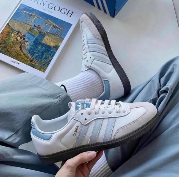 Adiddasamba Sky Blue Women Leather Quality