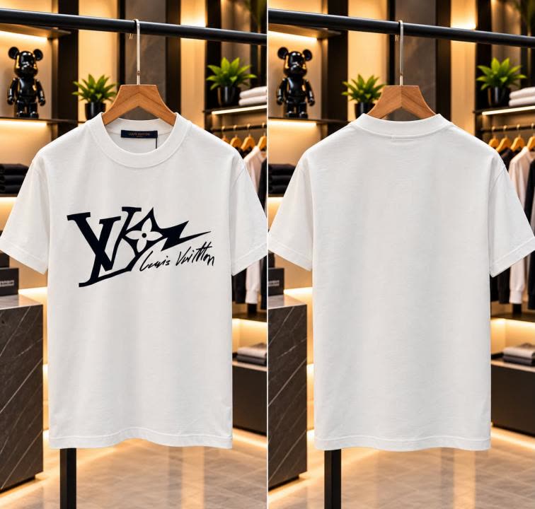 Loius Vuitto 100% Imported Heavy Fabric Very Premium Surplus Quality Round Neck Tshirt CS457