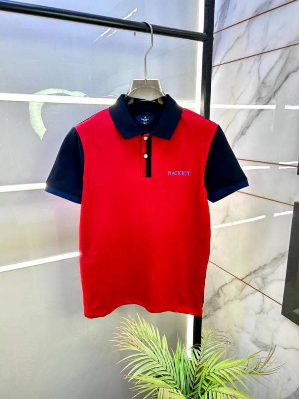 Sale Hacket  London Red Back Print Collar Neck Premium Polo T-shirt F3505-RE