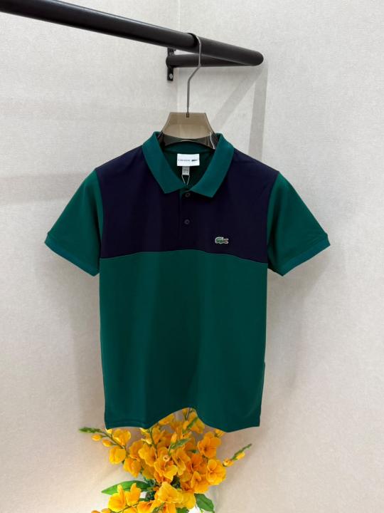 Lacost Green Premium Collar Neck Polo T-shirt With Brand Box Packing F3798-GR