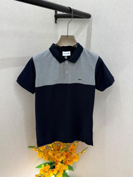 Lacost Navy Premium Collar Neck Polo T-shirt With Brand Box Packing F3798-NY