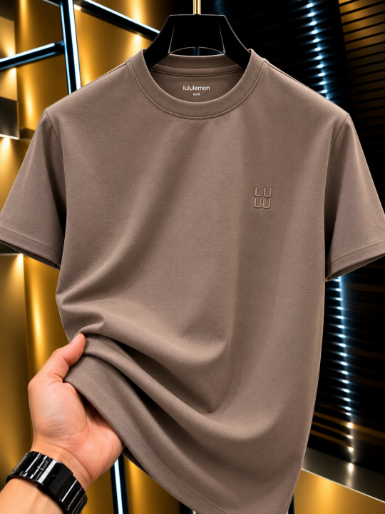 Lululeman Round Neck T-shirt Brown