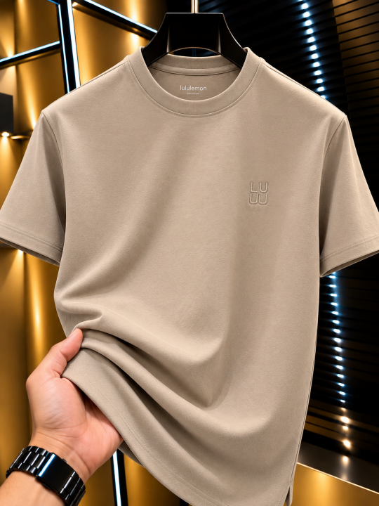 Lululeman Round Neck T-shirt Beige