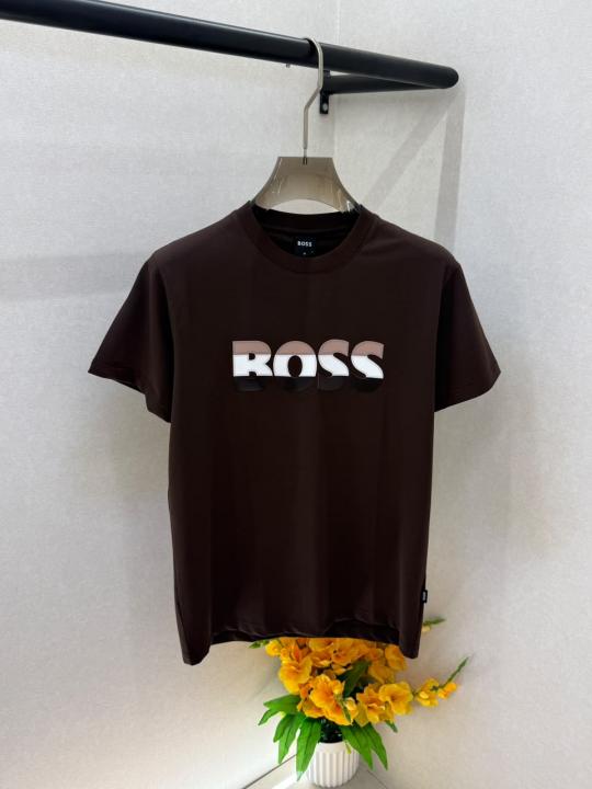 Boss Dark Brown Premium Round Neck Polo T-shirt F3808-DBR