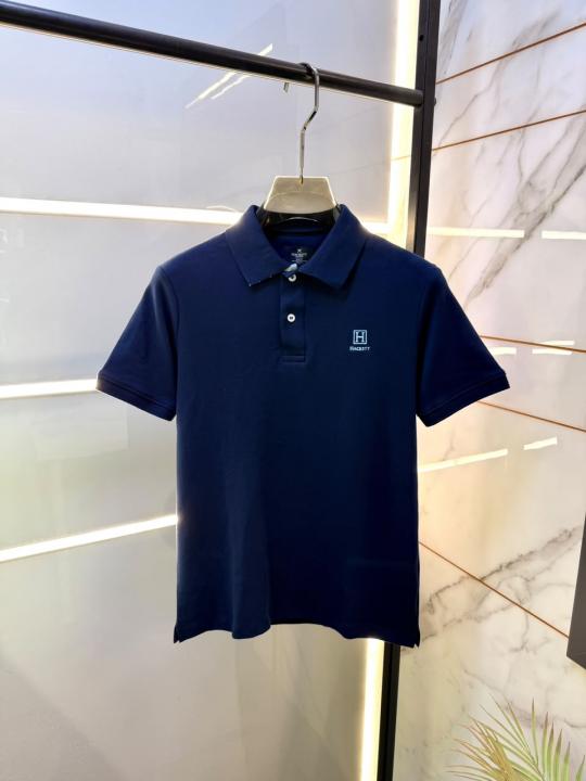 Hacket London Navy Collar Neck Premium Polo T-shirt F5149-NY
