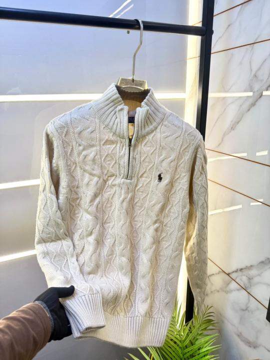 Ralf Lauren Cream Imported knitted Super Premium Pullovers F4151-CR