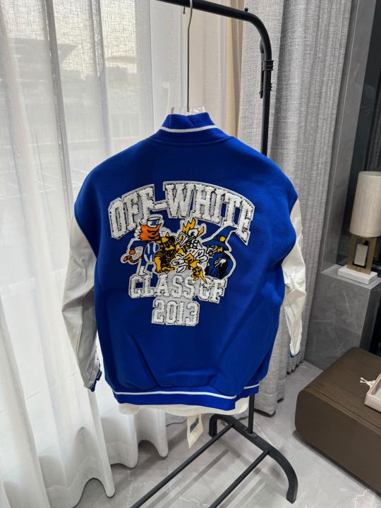 Of White 100% Imported All Over Heavy Patch Very Premium Varsity Jacket MR557