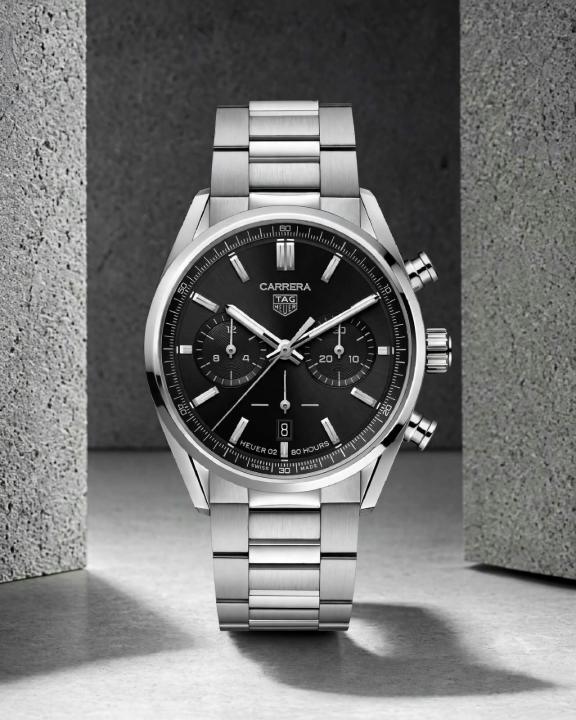TAG Heuuer Carrera Chronograph silver Black