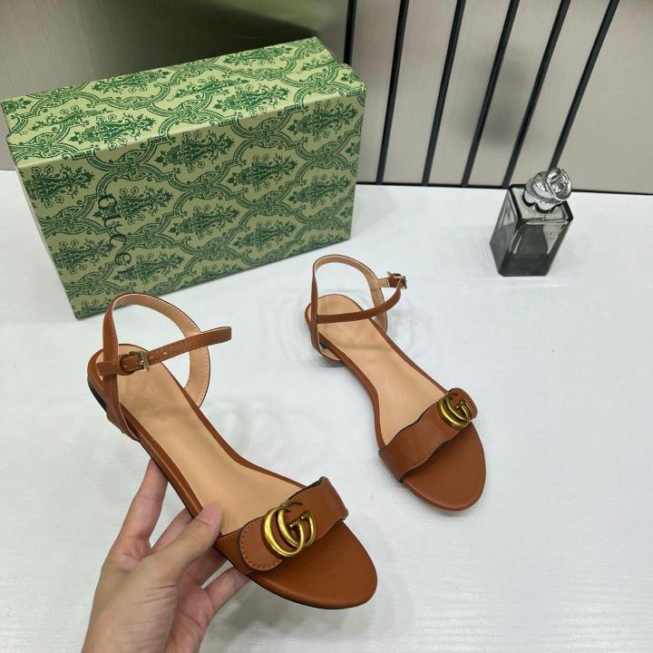 On Sale Guchi Marmont Flat Sandal With Original Box