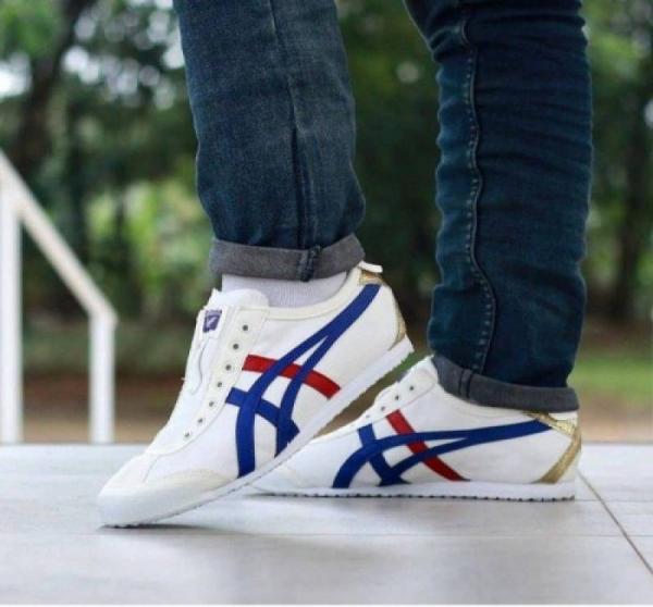 Tiger Slipon 66 White Blue Gold Red fix (667)