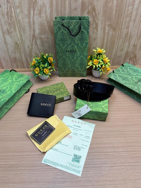 GUCC GG  Belt & Wallet  (SALE) Combo With Brand Box & Carry Bag 9 & 10
