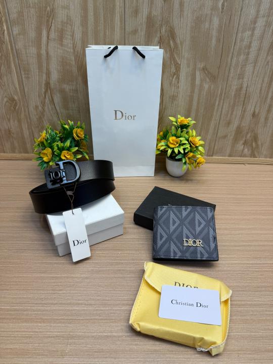 CHRISTIAN DIO  Belt & Wallet  (SALE) Combo With Brand Box & Carry Bag  1 & 2