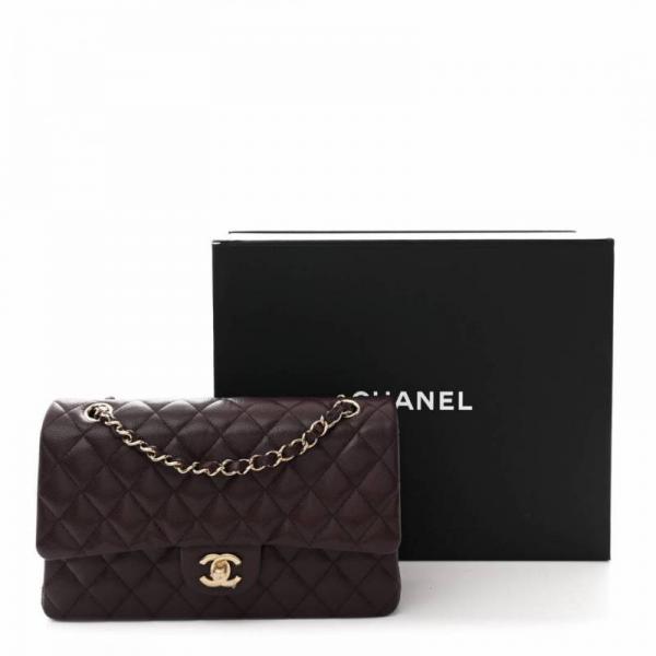 Chennel Caviar Quilted Medium Double Flap with box 1054