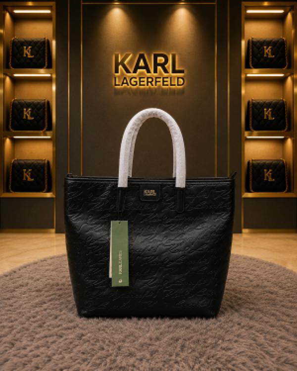 Karl Lagerfeld Embossed Logo Tote Para Mujer Original With Dust Bag 6455