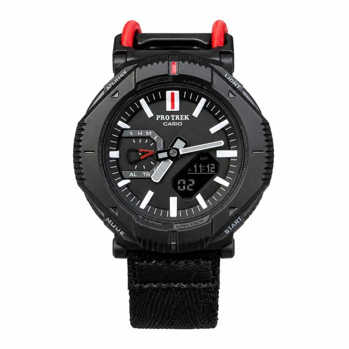 Casio Pro Trek PRJ-B001B-2  black white Red