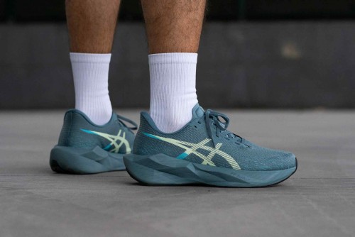 Asiccs Novablast 6 Foggy TealIlluminate Yellow