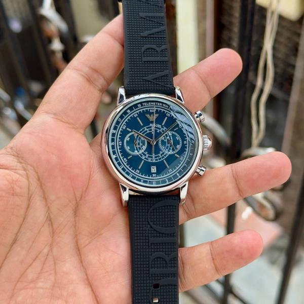Emporio Armaa Ni Minimalist Chronograph Telemeter Ar11634 Black Blue
