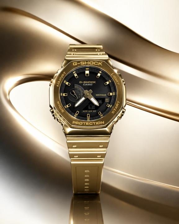 Casio g shock gm2100 gold black