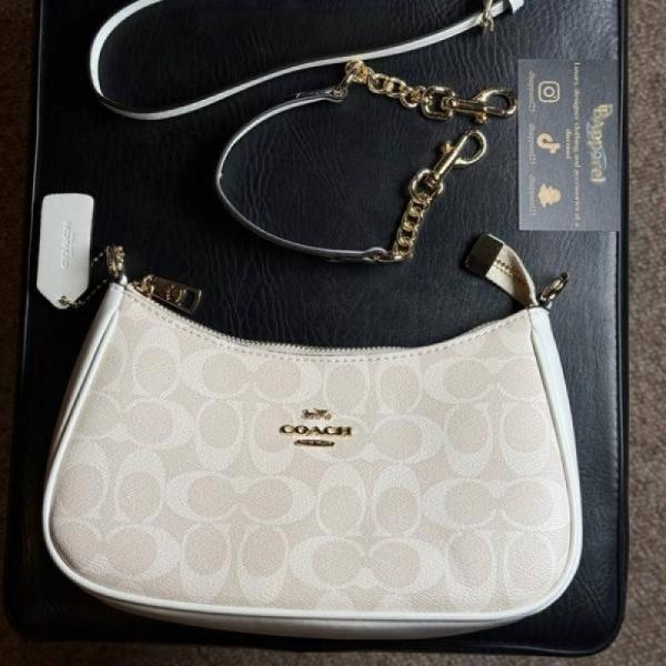 COATCH Teri Shoulder Bag In Signature Canvas dual belts with og box 908