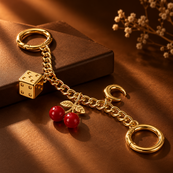 Coaach Cherry Charm Keychain With OG Box (Cherry - 1258)