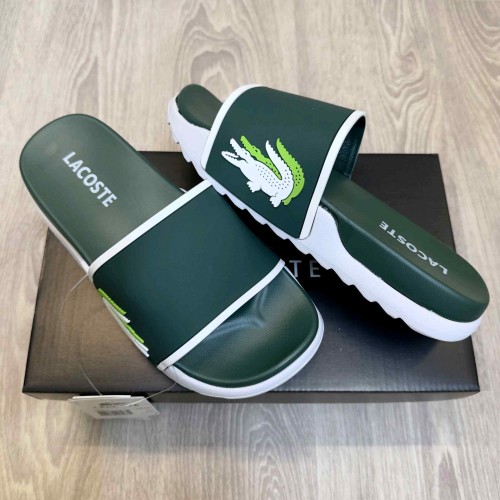 Lacost Soft Comfort Premium Green White Slides