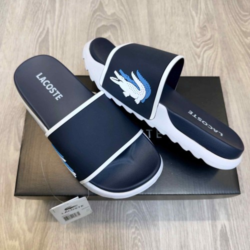Lacost Soft Comfort Premium Blue White Slides