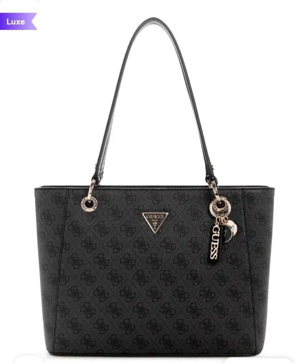 guess Noelle Brand Logo Printed Medium Structured Tote Bag 6914