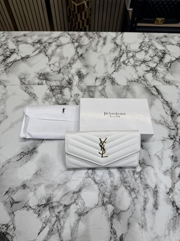 YSL SAINT LAURENT PREMIUM LONG WALLET FOR HER (906) BLACK