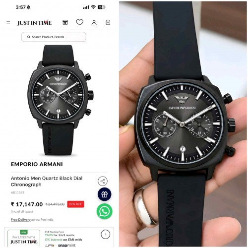 Emporio Arrwa%! Chronograph all Black F1002