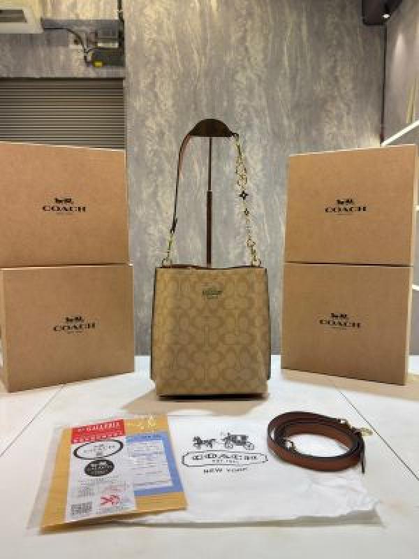 Coac Mollie Signature Bucket Bag With Extra Long Sling And Carry Bag & Og Box 5423
