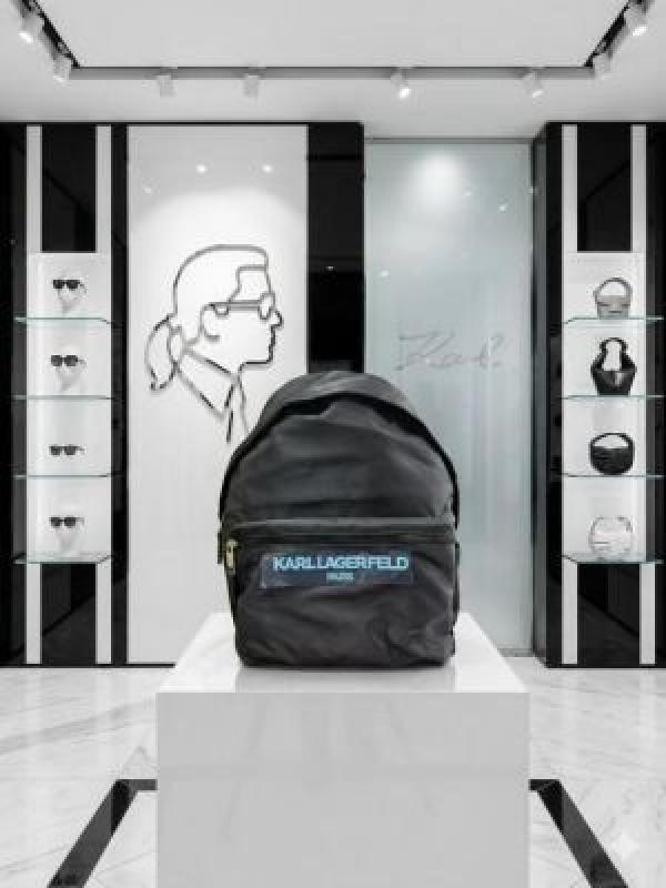 Karl Lagerfeld Paris Backpack With Dust Cover Premium Quality ( Black)